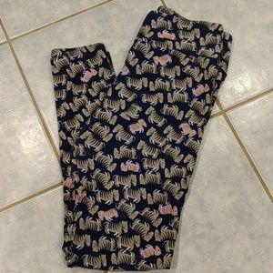 Zebra print leggings